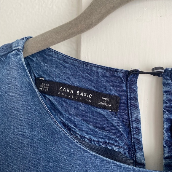 Women's Zara Chambray top size XS - Picture 2 of 4